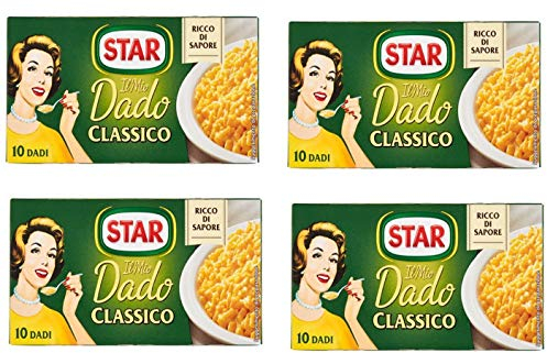 Star Cubi Bouillon Il Mio Dado Classico Gusto Classico Confezione da 4 Scatole da 10 Cubetti da 10 g Ogni Cubo
