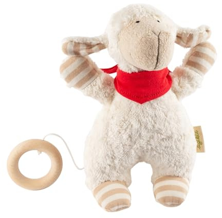 SIGIKID 38887 Spieluhr Schaf Green Mädchen und Jungen Babyspielzeug empfohlen ab Geburt weiß