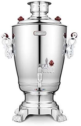 Elektrischer Samowar Tula 3,2 Liter Teekocher Samovar Warmwasserbereiter Edelstahl