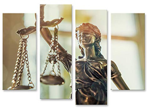 islandburner Bild auf Leinwand Statue Justitia Römische Göttin Bilder Wandbilder Poster