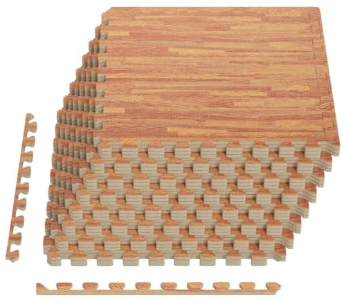 vidaXL Bodenmatten 24 STK. Holzmaserung 8,64 m² Eva-Schaumstoff