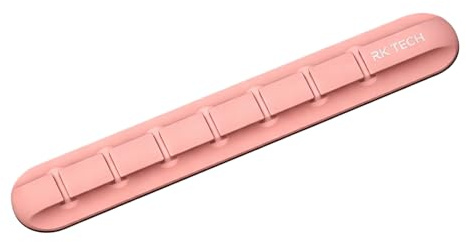 RK TECH Cable Wire Clips Ties, Holder Tidy Management. Organise Your Desk, Office or car with Adhesive (7 Cable Holder Pink)