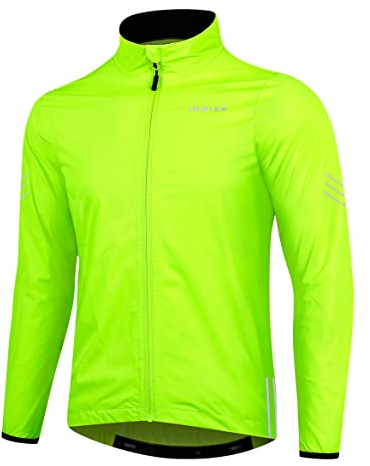 INBIKE Fahrradjacke Herren Sommer Winter Wasserdicht Atmungsaktiv Regenjacke Regenmantel Fahrrad Radsport Laufjacke Regen Leicht Frühling Herbst Orange L