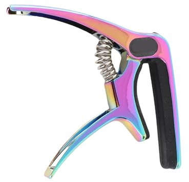 Capo de Guitare en Métal avec Porte-médiator et Rembourrage Doux pour Guitares Acoustiques et électriques Ukulélé Mandoline Banjo Accessoires de Guitare(Couleur)