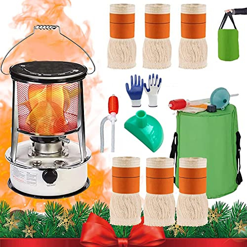 Große Petroleumofen Heizung Heizer Mit Umfallschutz Heizstrahler, Tragbarer Effizienter Petroleumofen für Innenräume, Kochen und Gewächshaus, Heizung Ohne Strom, Mit Baumwollkerne 6L (Color : White)