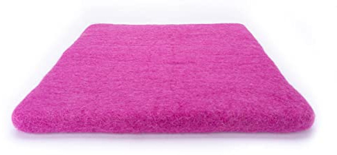 feelz - Sitzkissen quadratisch aus Filz - Verschiedene rosa-, pink und beerentöne- 100% Wolle - ca. 40x40 cm - Höhe ca. 2-3 cm - Handarbeit (Hot Pink)