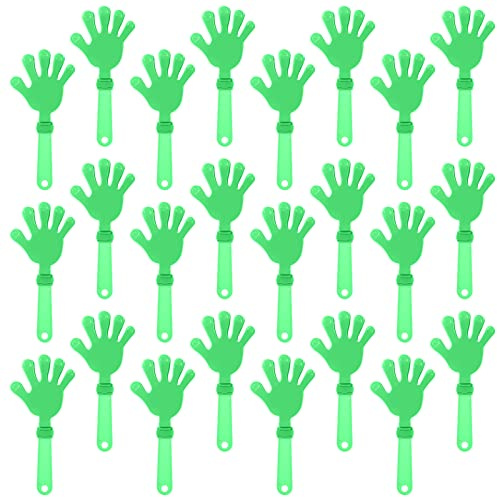 ZCYSRLQIN 24 Pcs Lime Green Hand Clappers 7.5 Inch Clappers Noisemakers Noise Makers Party Favors Plastic Clapper Sporting Events Cheers Ball Dance Basketball Football Noisemakers（Lime Green）