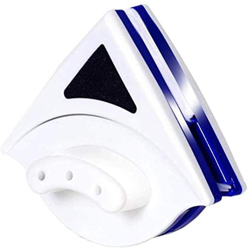 Samnuerly Doppelseitiger magnetischer Fensterreiniger Gute Wasseraufnahme Glasoberflächen-Wischer-Reinigungsbürste (Color : Blue) (Blue)