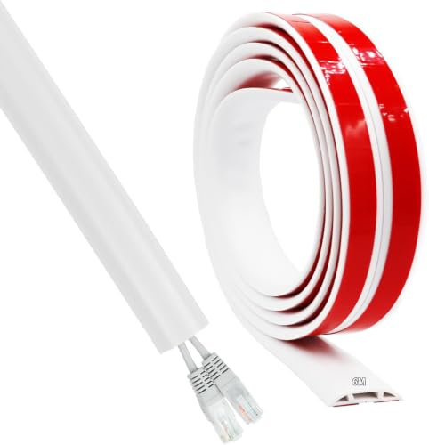 Canaletas para Cables Adhesivas, Madera Pasacables Suelo Goma, Canaleta Cables, para Uso en Oficinas, Escuela, Almacén, Conciertos, Etc, para Proteger Los Cables Evitar Riesgos deTropiezo