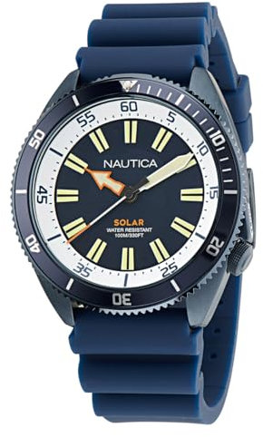Nautica Reloj de pulsera de silicona azul para hombre (Modelo: NAPNVS403), Azul