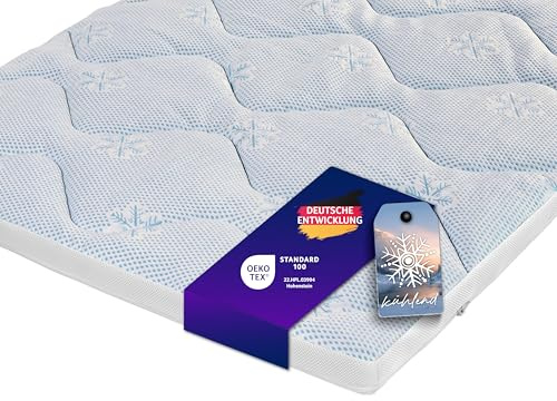 Traumnacht Cool Comfort Matratzentopper 180x200 cm | Sommer & Winter | Kühlender Doppeltuchbezug | Atmungsaktiv & komfortabel | Oeko-TEX Standard 100 Zertifiziert | Deutscher Qualitätsstandard