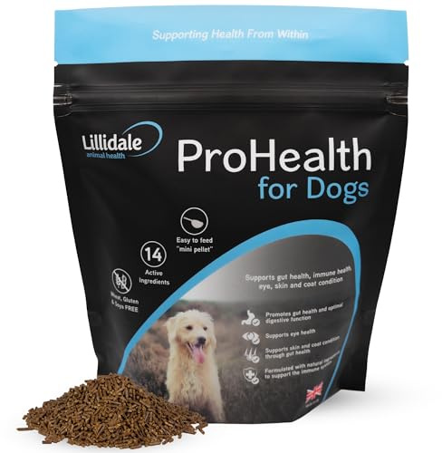 Lillidale ProHealth 500g - Dog Gut Health Supplement Pellets, Probiotic & Prebiotic - 14 Active Ingredients, Gluten & Soy Free, Non-GMO, Scientifically Formulated for Digestive Support