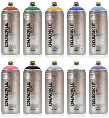 Montana Crackle Effekt Sprayfarbe 400ml Sprühdose, Riss-Effekt Oberfläche - Yellow Cab