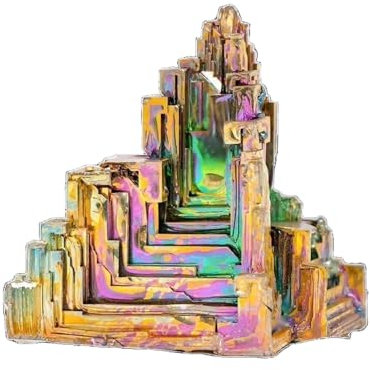 BaronHong 1 décoration de bureau en cristal naturel arc-en-ciel aura en quartz pour bougie chauffe-plat en minerai et lotus coloré (château de mine, 150-200 g)