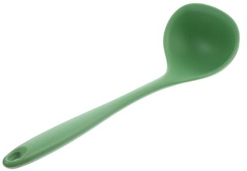 Amosfun Large Silicone Soup Ladle High Capacity Non-Stick Cooking Spoon for Serving Soup Stew and Sauce Heat Resistant Kitchen Utensil Suitable for Home and Restaurant Use Random Color