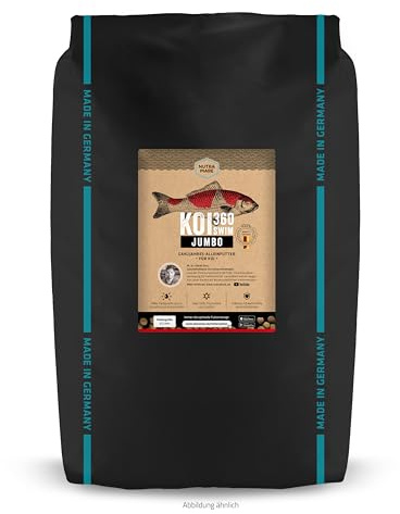 Nutramare Koi360 Jumbo Swim Nourriture flottante pour carpes koï à partir de 60 cm, granulés de 8,5 mm avec spiruline et astaxanthine pour renforcer la couleur (10 kg)