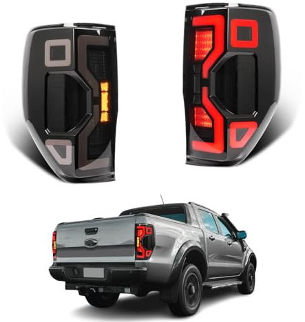CKCD Rückleuchten kompatibel mit Ford Ranger T6 T7 2012-2021 | Mit Startanimation,Tagfahrlicht, Paar