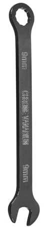 QUARKZMAN Llave Combinada 9mm Métrica De 12 Puntos Y Extremo Abierto Acero Cromo Vanadio CR-V Herramienta De Doble Extremo Para Automóvil Tubería Muebles Maquinaria Reparación DIY Negro
