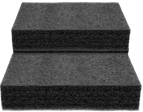COOPHYA Kit de 3 Bases de Fieltro Aguja de Lana, Almohadilla de Fieltrado Negra 15x10x3 Cm para Manualidades Diy, Suministros para Fieltrado Aguja, Tapete Resistente para Proyectos