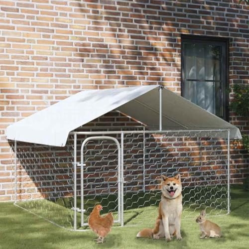 Lumanois Outdoor-Hundezwinger mit Dach 200x200x150 cm,19.35kg,171498