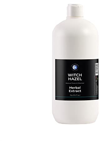 Mystic Moments | Witch Hazel Liquid | INCI: Hamamelis Virginiana – Alcohol | Natural Skin Toner | Astringent & Soothing Extract | Cosmetic Grade | Oil & Problem Skin Care | 1Kg