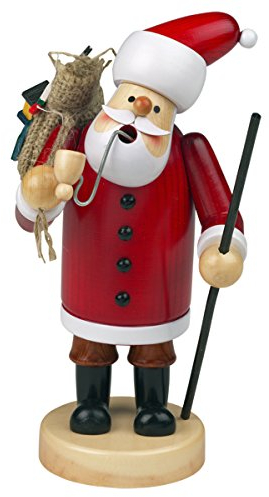 yanka-style Räuchermännchen Räuchermann Räucherfigur Rauchfigur Weihnachtsmann ca. 18 cm hoch, aus Holz, Weihnachten Advent Geschenk (30109-18)