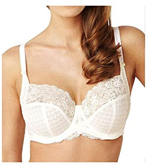 Panache Women's Envy Stretch Lace Full Cup Balconette Bra, Ivory, 28DD UK