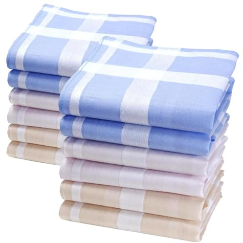 merrysquare Diskrete Einfarbige Damen-Taschentücher - Kleine Größe 28cm x 28cm - 100% Baumwolle - Modell Suzon (12)