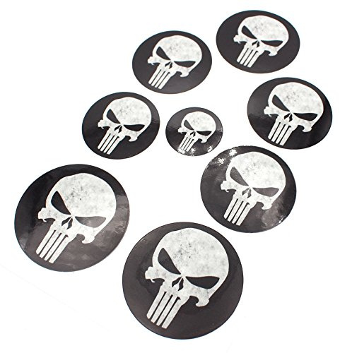 Digitaldruck Emblem Sticker Aufkleber von Finest-Folia (R018 Skull 1)