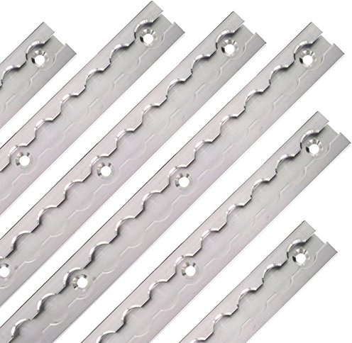 LABT Aluminium Airlineschienen eckige Form versenkbar 1x 1 Meter - Eckige Airlineschiene zur Ladungssicherung für LKWs und Wohnmobile - Gebohrte Zurrschiene Silber - Zurrleiste