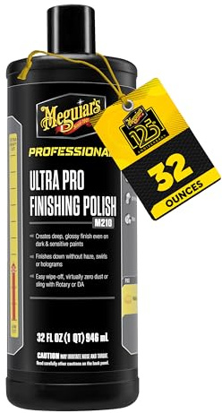 Meguiar's Professional Ultra Pro Finishing Polish M21032, Car Polish for a Mirror-Like Finish on Your Car, Removes Swirls and Rotary Holograms While Increasing Gloss and Shine, 32 Oz