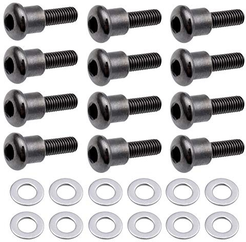Hobbypark RC Shoulder Screws 3x12mm with Washers 3x6x0.5 for Traxxas Ultra Shocks,Replacement of Part 3642 (Set of 12)