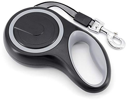 MoYouno 8M Long Retractable Dog Leash 110lbs, Heavy Duty Pet Lead Durable Dog Leash Automatic Extendable 8m lead dog retractable Up to 50KG, Grey
