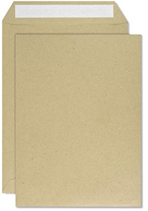 Netuno 500 sobres marrón C5 162 x 229 mm 90 g papel kraft sin ventana solapa recta cierre autoadhesivo para documentos A5 contratos y facturas