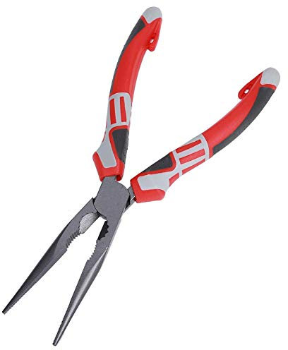 200mm Bent Nose Pliers, Long Reach Needle Nose Pliers Set Electrician Wire Cutter for Jewelry Making, Wire Wrapping