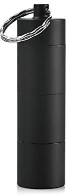 Pillendosen aus Metall, Schlüsselanhänger für Geldbörse, 3 Fächer, wasserdicht, für den täglichen Gebrauch, für Damen und Herren (BS1204R wasserdichte Aluminiumbox)