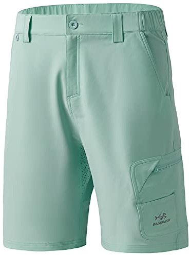 BASSDASH 10.5” Mens Fishing Cargo Shorts Quick Dry UPF 50+ Water Resistant FP01M