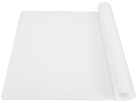 SUPER KITCHEN Tapete de Silicona Antiadherente para Amasar, Tapete de para Hornear, Estera de Arte y Manualidades, Resistente al Calor Tapete para Fondant, Pizza, Resina Epoxi (60x40cm, Transparent)