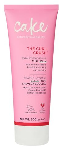Cake Beauty Curl Jelly, The Curl Crush – Moisturizes & Nourishes Curls - Lightweight for Soft Hold & Shiny Finish - Humidity Blocking For Frizz Control - For Curly Hair- 7 oz / 200g