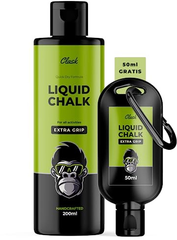 CLASK Flüssiges Magnesium-Set für einen Gorilla-Griff | Reduziert das Schwitzen der Hände und verbessert die Griffigkeit mit flüssigem Magnesium für die Hände. Ideal zum Klettern, Crossfit, Paddel,