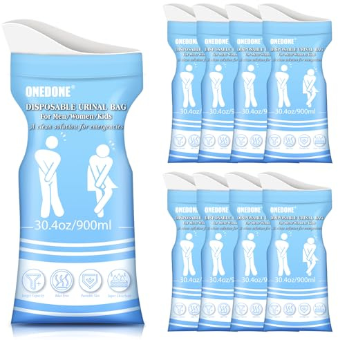ONEDONE Disposable Urinal Bags 8/12/24 Pack 30.4 OZ Pee Bags for Travel for Men Women Kids Emergency Urine Bags Portable Emergency Urinal Bags Vomit Bags for Traffic Jams Camping Hiking