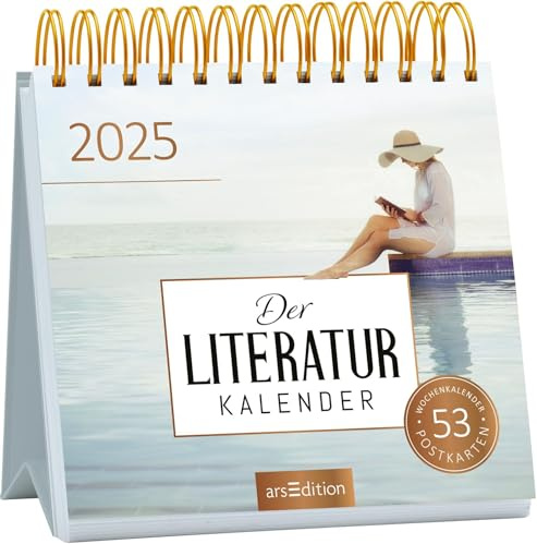 Postkartenkalender Der Literaturkalender 2025: Wochenkalender 2025, 53 Postkarten mit Zitaten von bekannten Autor:innen