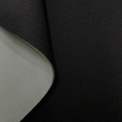 Tela para Tapizar Techo de Coche con Foam y CHARME Negro. Tapizado de Techo, Puertas e Interiores de fácil montaje y gran elasticidad. (1 metro x 145 cm)