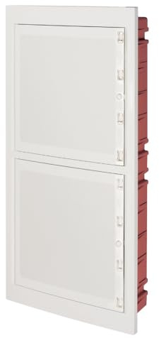 Centralino ad incasso, 72 (4x18) moduli, con morsettiera 6x10mm, bianco, IP40, con sportello cieco - Elettrocanali EC63072CE