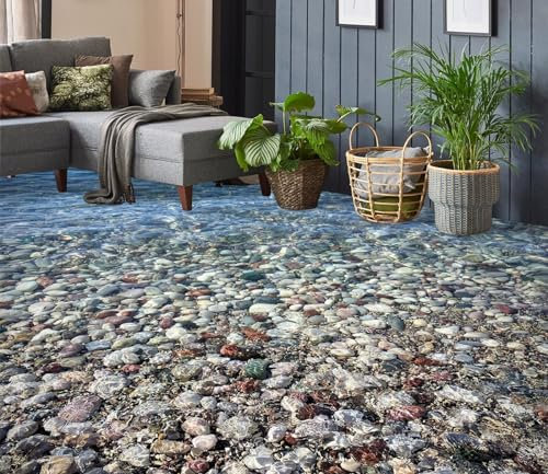 Benutzerdefinierte Boden Wasserdichte Stereo-Aufkleber 3D sauberes Meer 3D-Bodenfliesen Aufkleber Bodenbelag Tapete Wandbild PVC Wasserdicht selbstklebende Tapete Wohnkultur,430 * 300cm