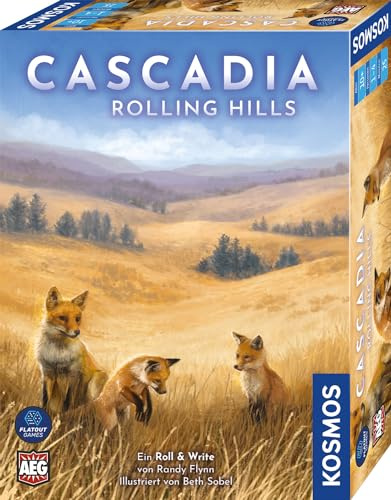Kosmos 684730 Cascadia Rolling Hills, Familienspiel für 1-4 Personen ab 10 Jahren, Würfelspiel zum Spiel des Jahres 2022, Gesellschaftsspiel