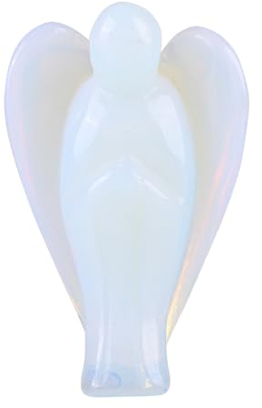 LetCart Opal Kristall Engelfigur, 1.5inch Engel Edelstein Schutzengel Figur natürlichen Kristall Energie Heilung Stein Kristall Engel Figur Engel Statue Fengshui Dekoration