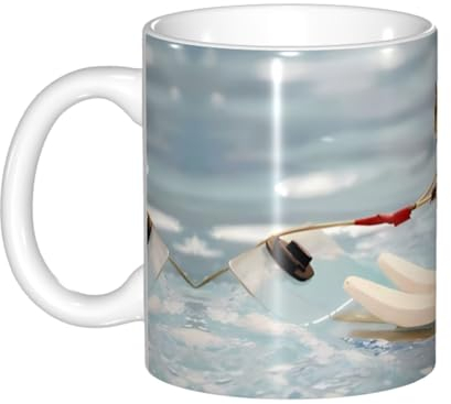 Wasserski Fuchs, Eichhörnchen, Farbwechsel-Tasse, kreatives thermochromes magisches Kaffeebecher-Set für Camping, Picknick, drinnen, draußen