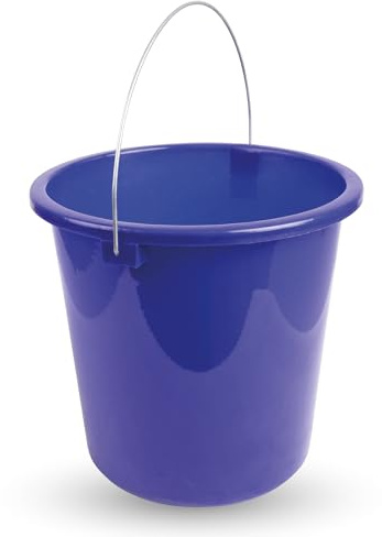 Eimer (1 Stück) Haushaltseimer, 10 Liter, in vers. Farben, Putzeimer aus Stabilem Kunststoff, lebensmittelecht, BPA-frei, Made in EU (Dunkelblau)