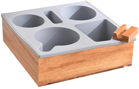 Porta snack da divano - Vassoio portabicchieri da divano, organizer rimovibile per portabicchieri da divano | Pratico vassoio da caffè, portabicchieri da letto in legno per barca, letto, divano, prati